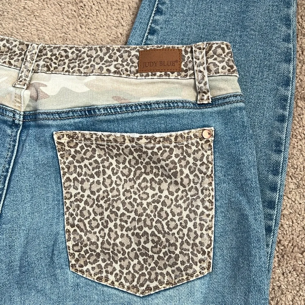 Judy Blue Camo and Leopard Jeans - Picture 7 of 10